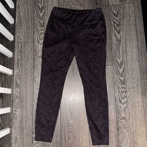 Maroon and Black Patterned Leggings